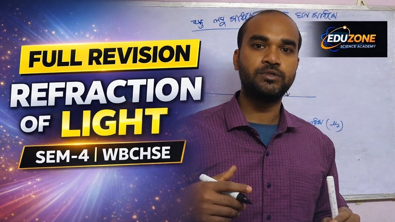 Refraction of light; W.B.C.H.S.E; Class 12; 4th semester #12thphysics #refractionoflight 