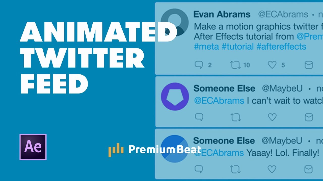 Анимируйте диалог в Твиттере в After Effects | PremiumBeat.com