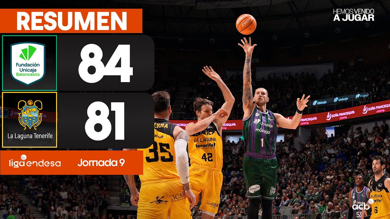 Unicaja - La Laguna Tenerife (84-81) RESUMEN | Liga Endesa 2024-25