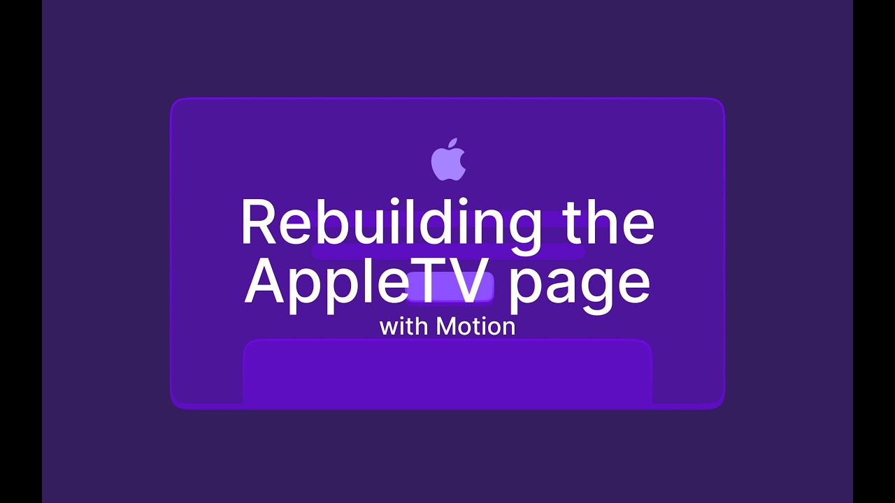 Code With Me: Apple TV+ Page with Framer Motion And TailwindCSS