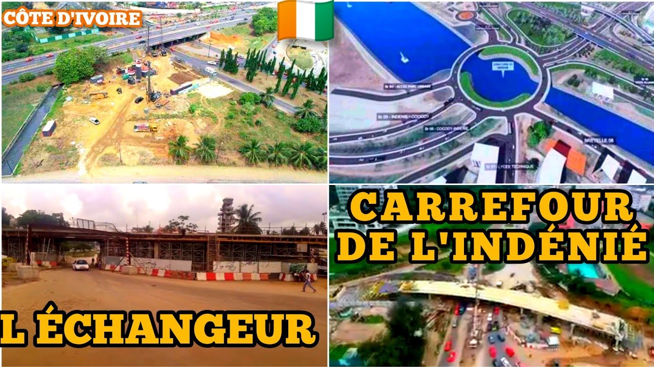 L'échangeur du carrefour de l'indénié en Côte d'Ivoire.
