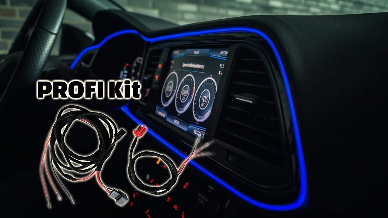 Seat Leon 5F Schrauba Profi Kit Ambientebeleuchtung Einbauauanleitung
