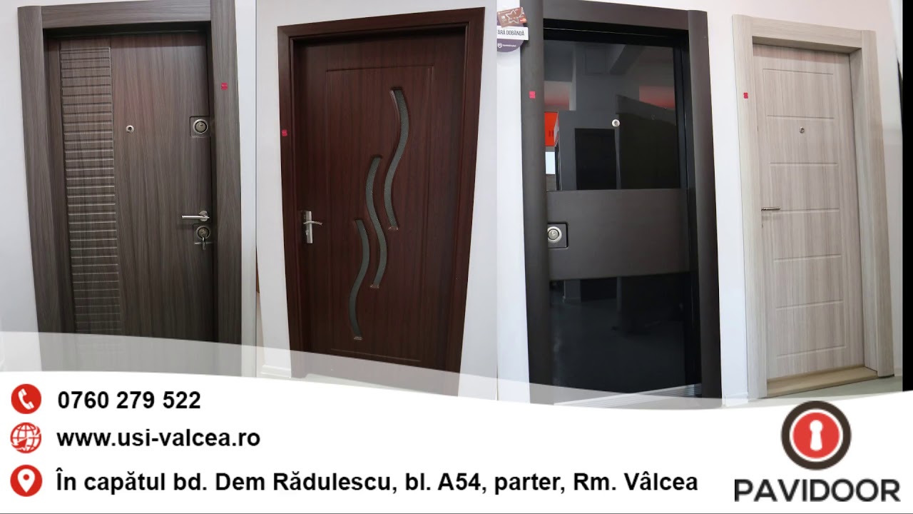 Pavidoor V&acirc;lcea - uși de interior din MDF și exterior metalice
