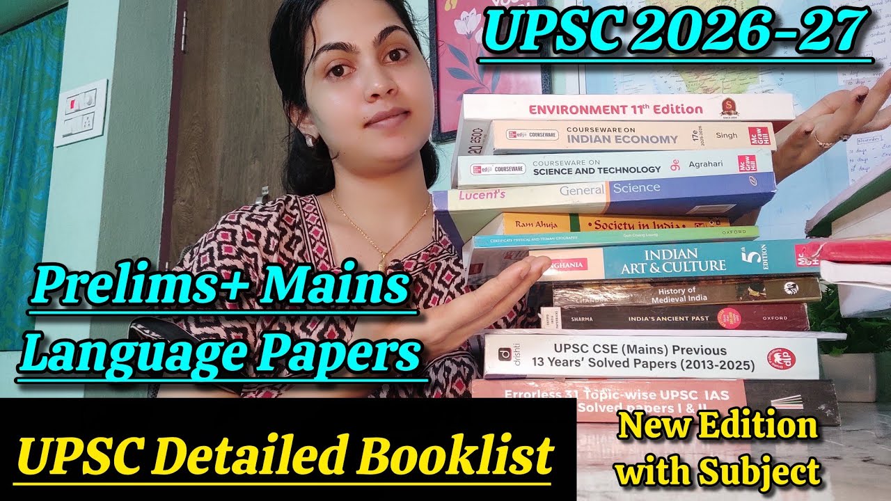 UPSC Books with Subjects|Detailed video|must watch for beginners #upsc 