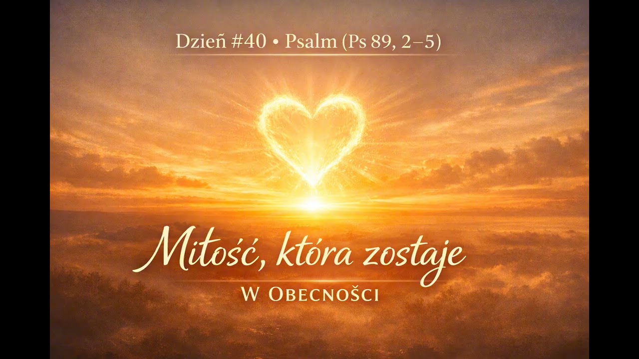 Dzień #40 • Psalm (Ps 89, 2–5) | Miłość, która zostaje | W Obecności