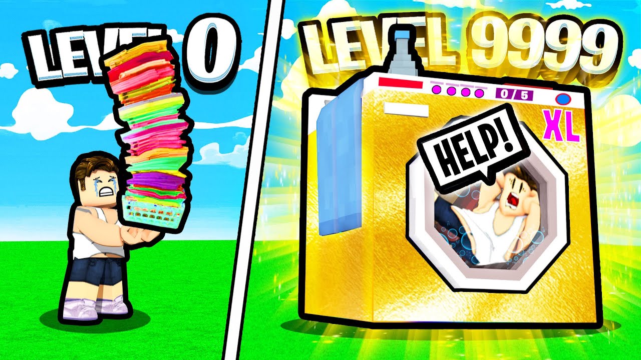 Getting MAX LEVEL LAUNDRY WASHER in Laundry Simulator! - Roblox