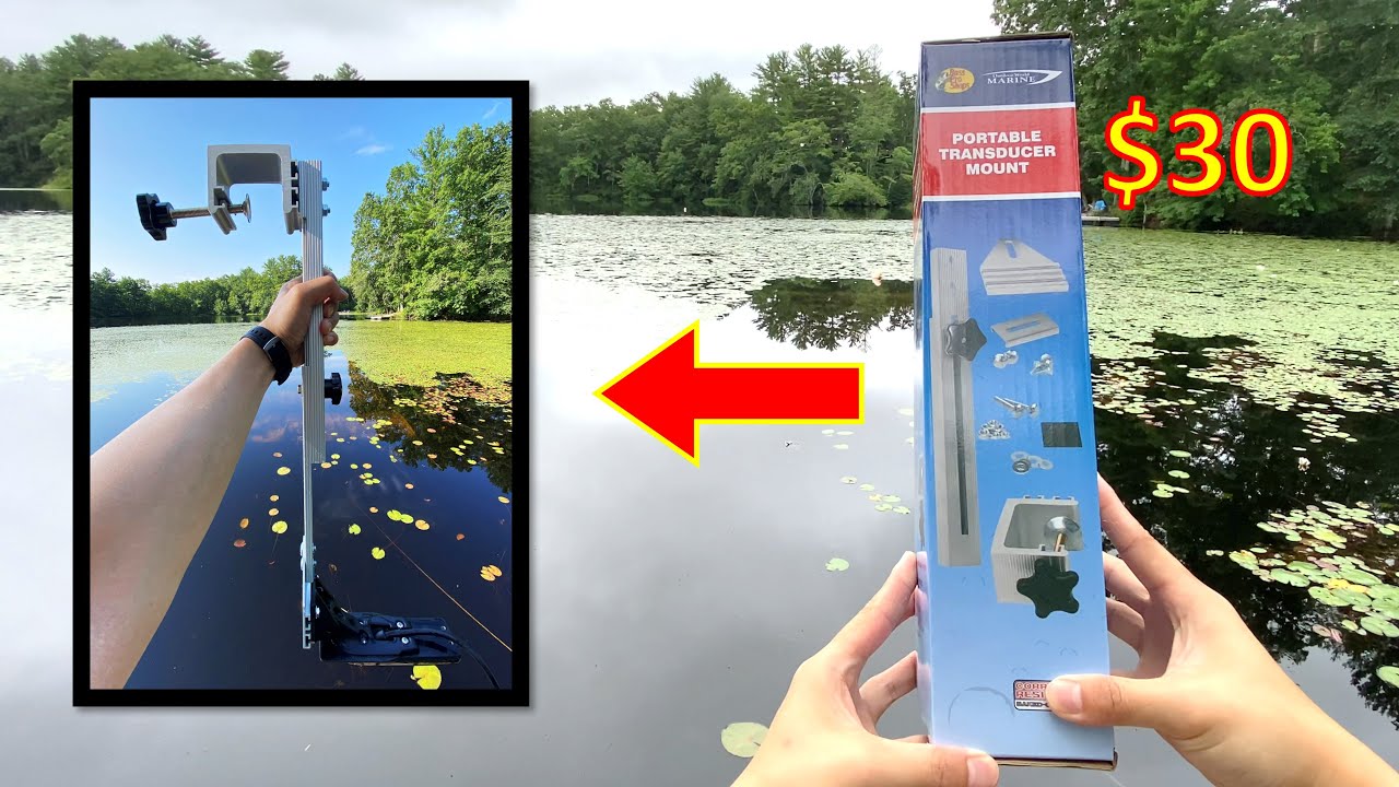 Portable Transducer Mount for Jon/Aluminum Boat ($30 from BassPro - Link in description)