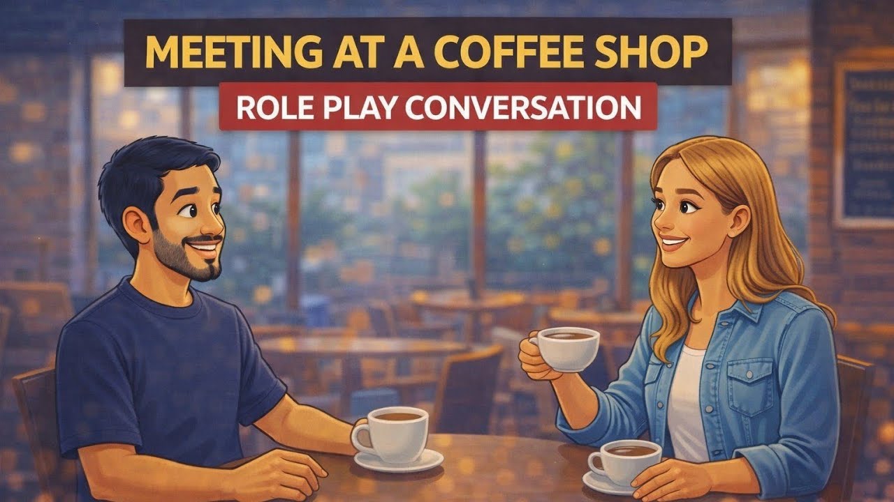 Episode 8: Real-Life English Conversation – Meeting at a Coffee Shop for the first time Role Play