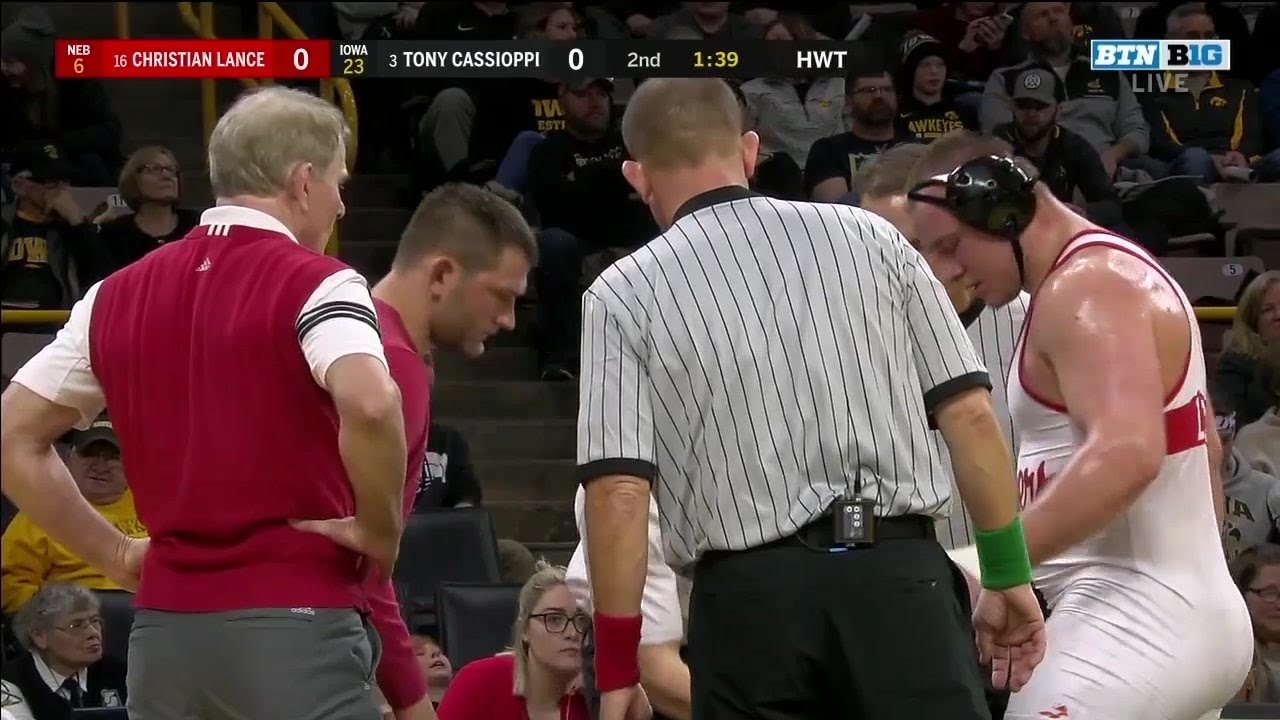 HWT: #3 Tony Cassioppi (Iowa) vs. #16 Christian Lance (Nebraska) | 2020 B1G Wrestling