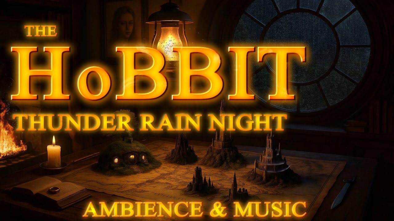 The Hobbit |  Rainy Night at The Hobbit Hole | Ambience & Music