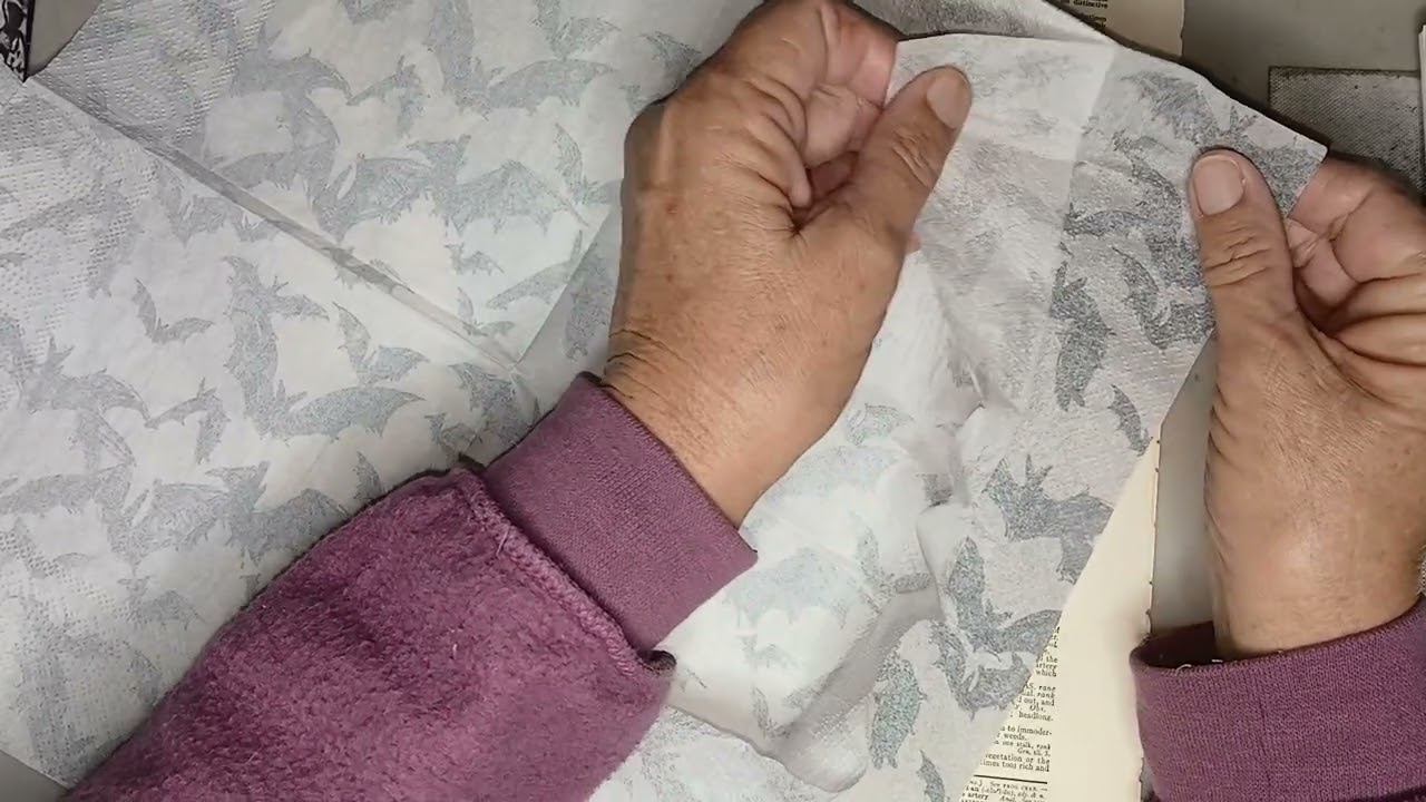 Uses for napkins in junk journals and how to prep and glue  them down. 