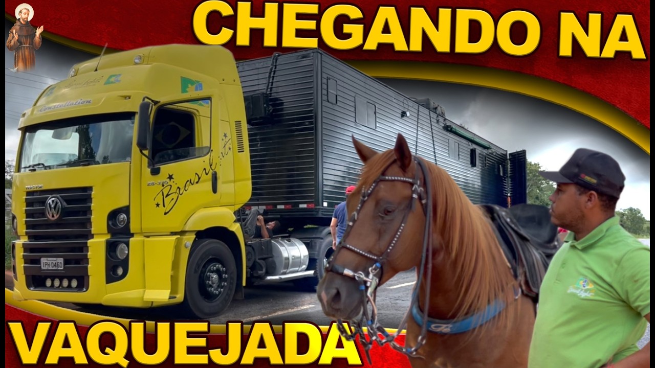 Chegando na Vaquejada + embarcando cavalos na carreta