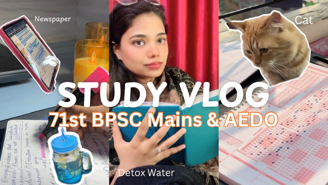 🍵📖71st BPSC Mains & AEDO Study Vlog | 4:30AM Morning, Study Motivation, 71st Mains & AEDO Together