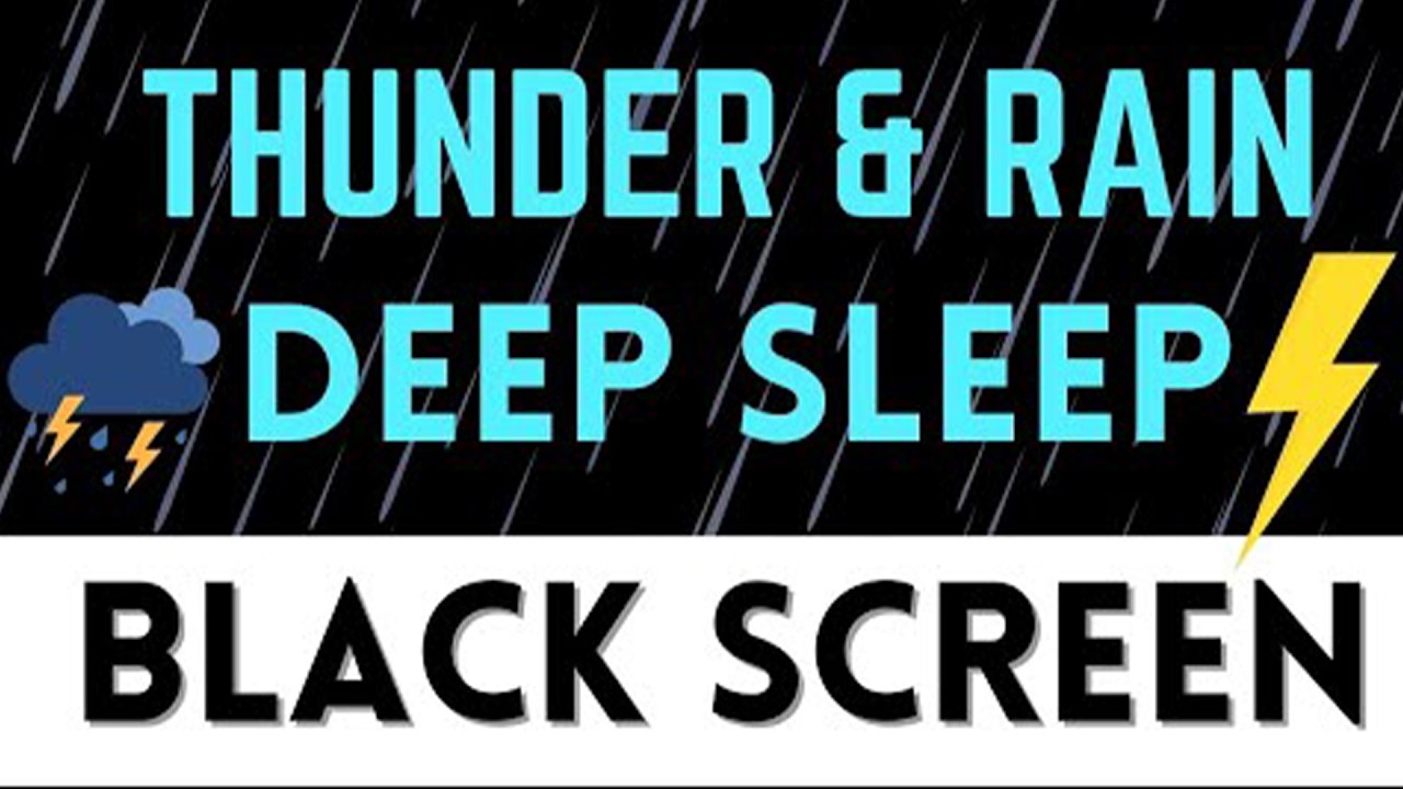 30 Minutes of Rain & Thunder Sound  |  Thunder & Rain Sounds for Deep Sleeping  |  Black Screen