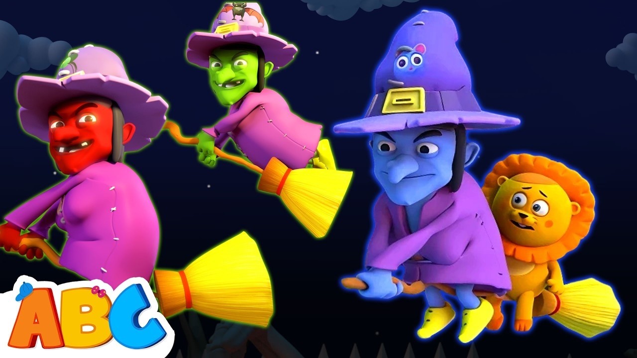 Boo! Three Little Scary Witches 👻🧙‍♀️ | Fun Halloween Rhymes for Kids | HooplaKidz BabySitter
