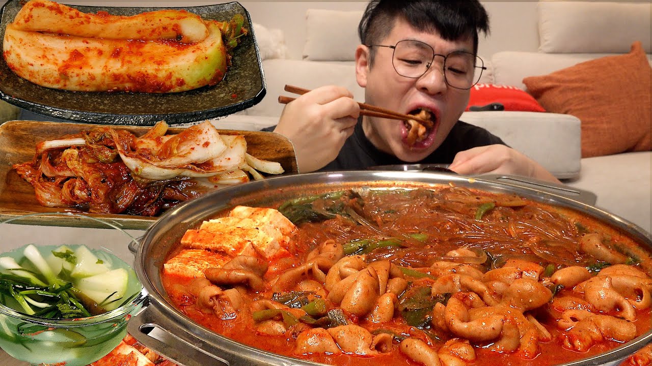 ASMR Mukbang 먹방창배 돼지곱창전골  김장김치 콜라보 은하곱창 한식 맛집 대박 레전드 먹방 pork tripe stew Legend kfood eatingshow real