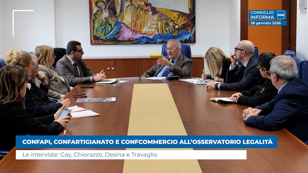 CONFAPI, CONFARTIGIANATO E CONFCOMMERCIO ALL’OSSERVATORIO LEGALITÀ