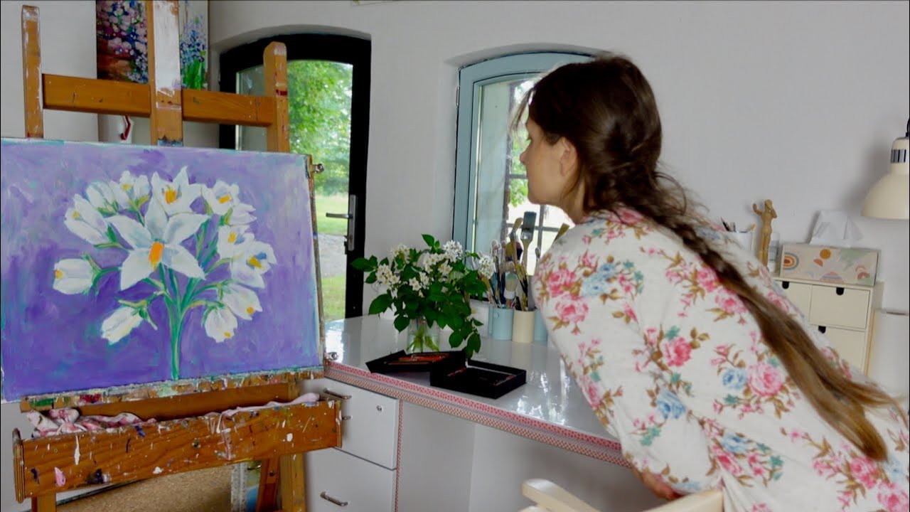 Vom Landhausgarten zur Staffelei: Die Kartoffelblüte als Kunst - Blick ins Atelier