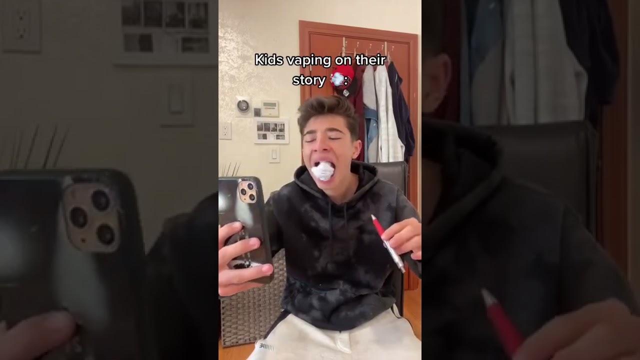 Kids vaping on their story be like&hellip; 😱🤡
