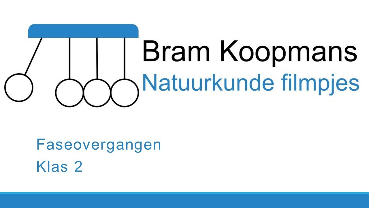 Bram Koopmans Natuurkunde filmpjes   Faseovergangen