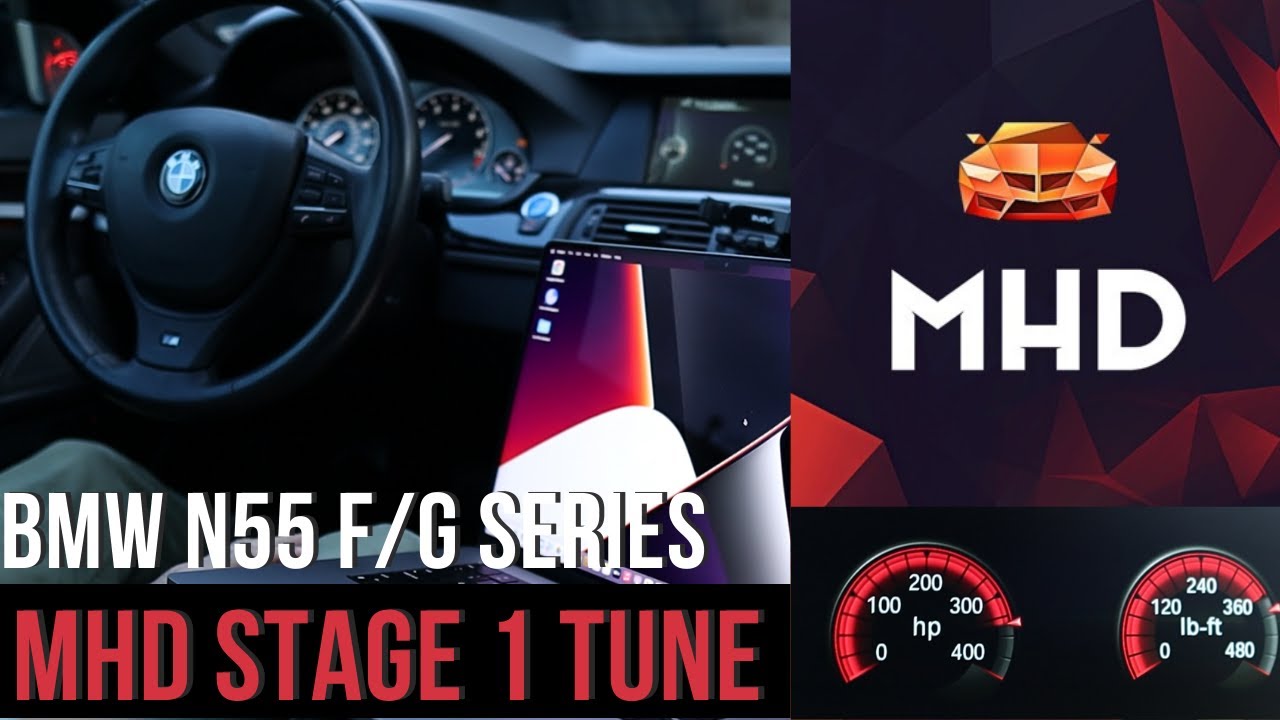 BMW N55 (серии F+G) MHD Stage1 Tune | Супербыстрый беспроводной адаптер OBD2 WiFi