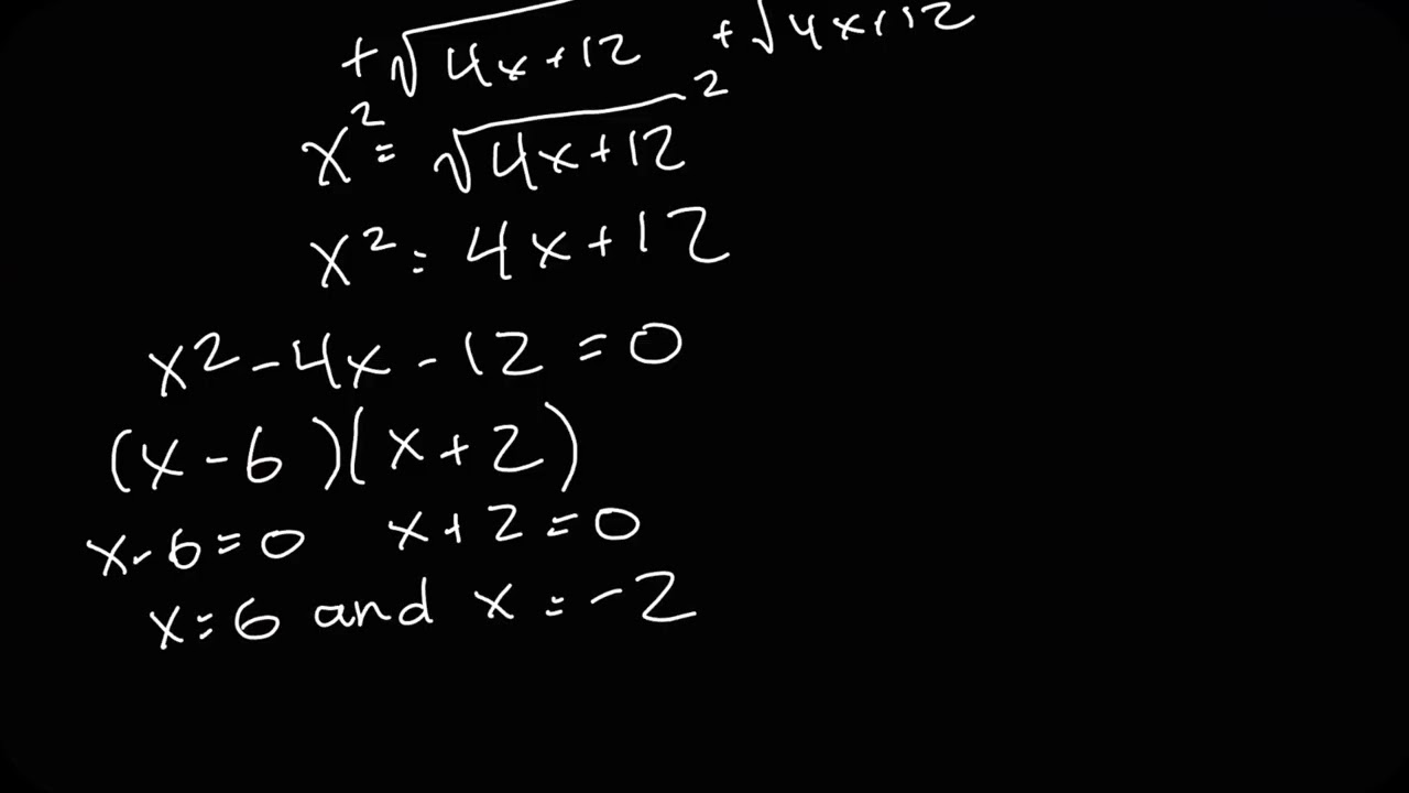 How to Solve Radical Equations (Square Roots) - College Algebra