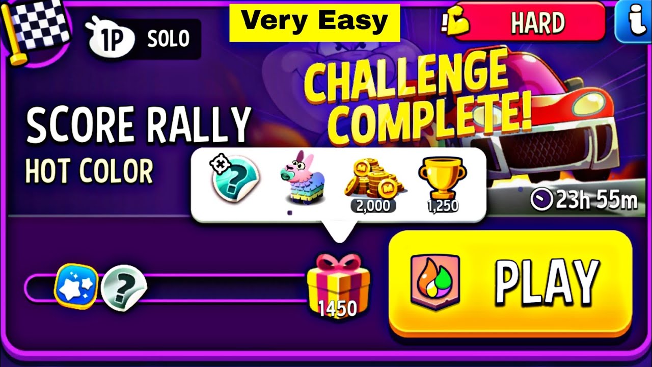 hot color score rally very easy solo challenge | match masters | hot color solo today