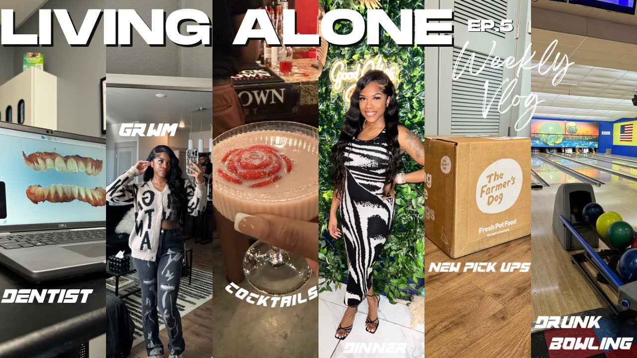 LIVING ALONE WEEKLY VLOG| Cocktail class +Drunk bowling + Invisalign Fitting + Boyfriend Bday +MORE