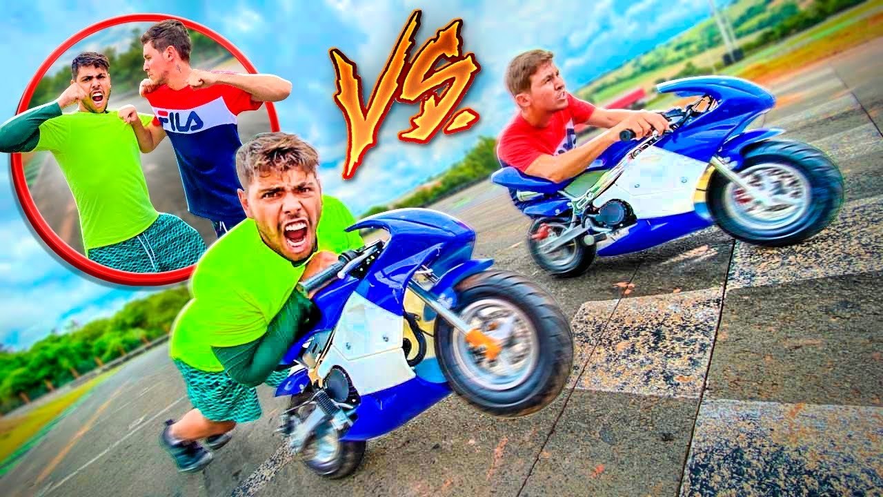 CORRIDA DE MINI MOTO MALUCA *  quem perde paga um castigo *