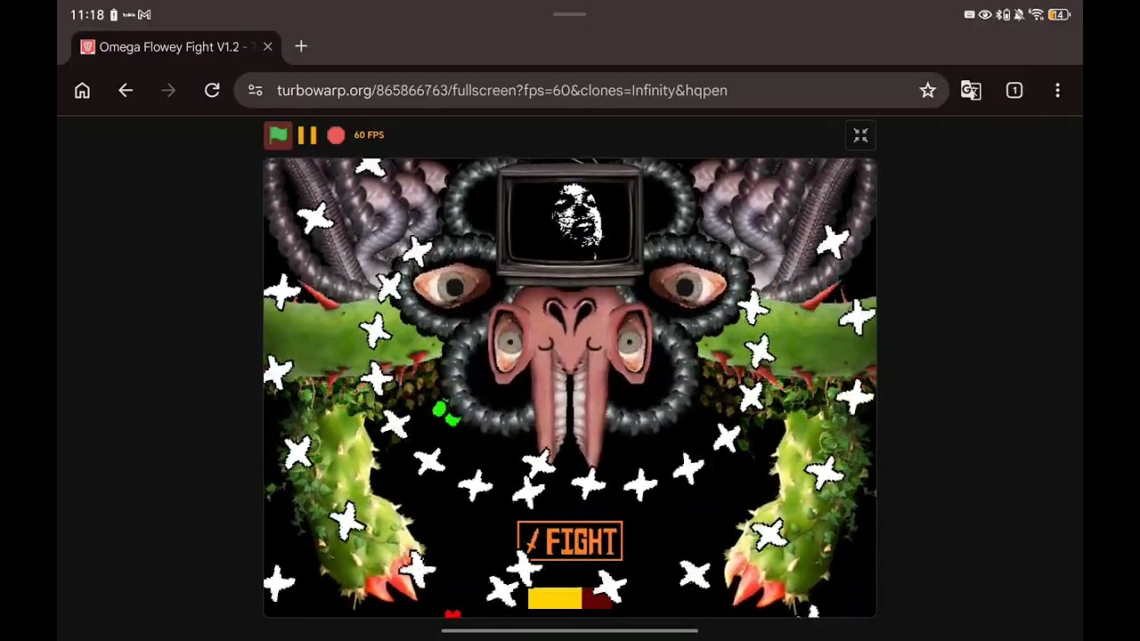 Flowey on turbo warp?