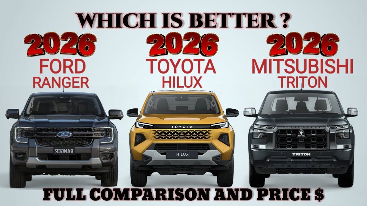 2026 Ford Ranger Vs 2026 Toyota Hilux Vs Mitsubishi Triton 2026 | Which is BETTER?