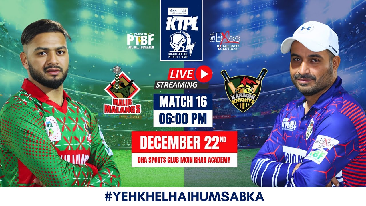 LIVE | Match 16 | Malir Malangs VS Karachi Knights | KTPL Season 4 | 22-Dec-2024