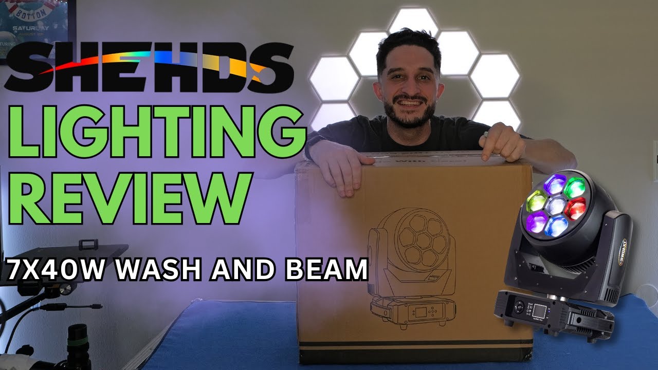 Product Review - SHEHDS Lighting LED BEAM & WASH Big Bee Eye 7x40w Moving Head
