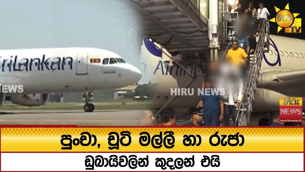 පුංචා, චූටි මල්ලී හා රුජා ඩුබායිවලින් කුදලන් එයි - Hiru News
