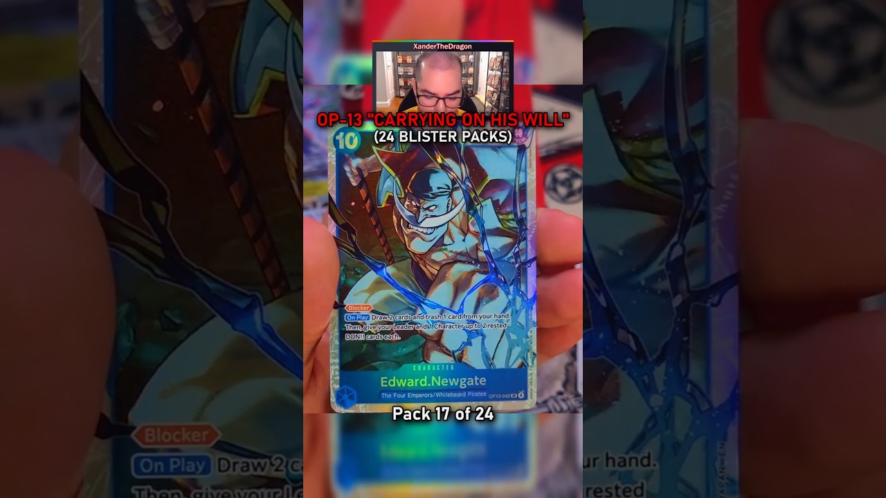 🎉 СУПЕР РЕДКАЯ КАРТА EDWARD.NEWGATE! 🎉 Распаковка бустерного бокса One Piece TCG OP-13 "Carrying ...