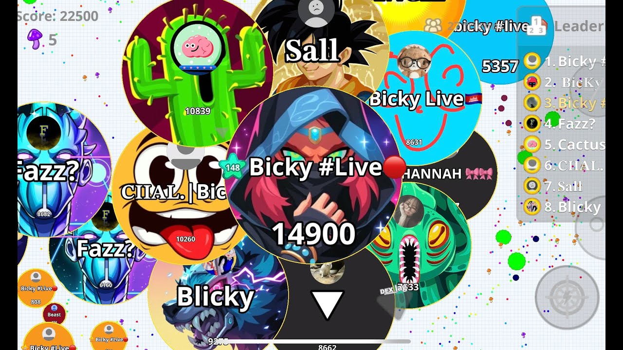 BICKY LIVE 2K SUB🔴| AGAR.IO MOBILE LIVE STREAM #34
