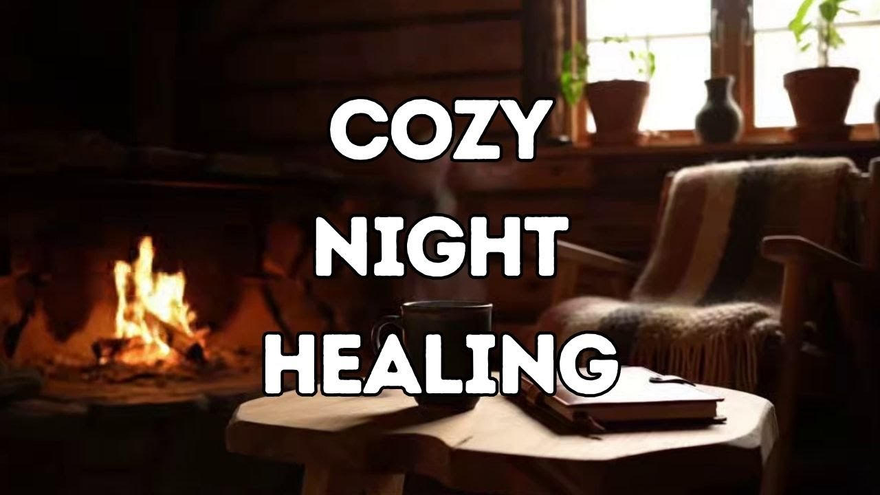 Warm Fireplace Café ☕🔥 Relaxing Hygge Night Ambience for Calm Mind