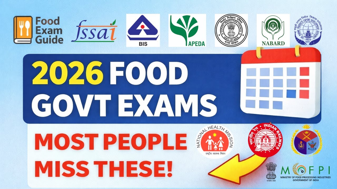 2026 Food Govt Exam Calendar  Central & State Jobs Most People Miss