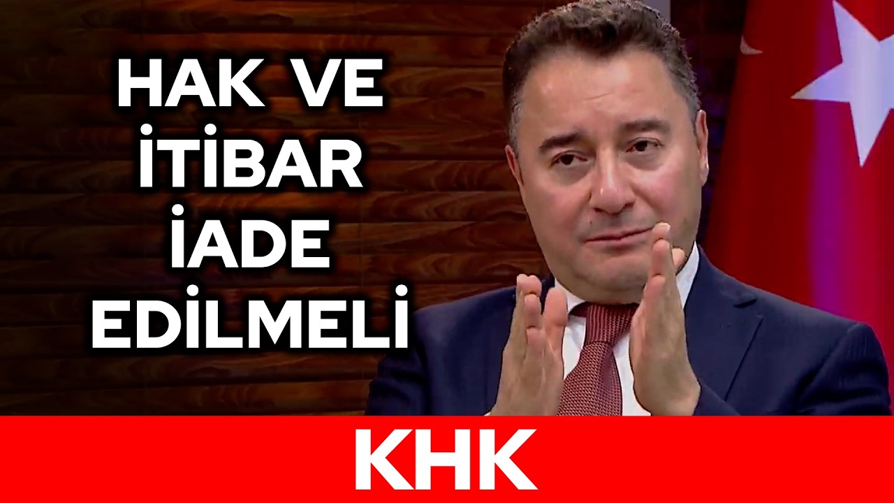 Genel af geliyor mu? Ali Babacan infaz yasasını ve KHK mağduriyetlerini konuştu