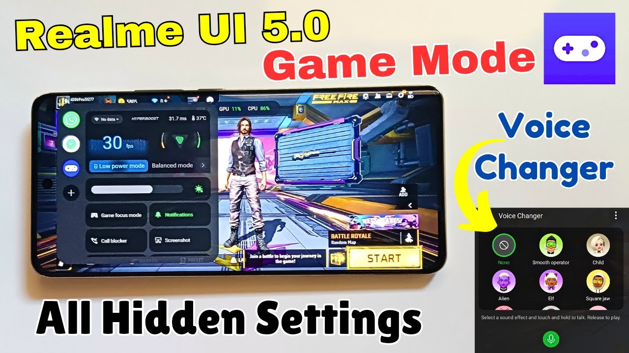 Realme Game Mode all Features Explained in Hindi | realme game mode voice changer
