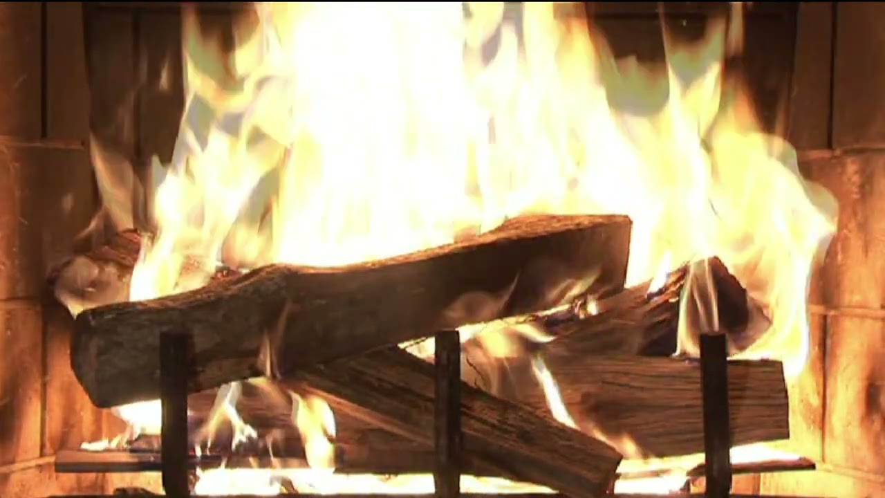 Bright Fireplace Ambience – 8 Hours of Warm, Steady Fire Flames – Deep Sleep, Relax and Focus