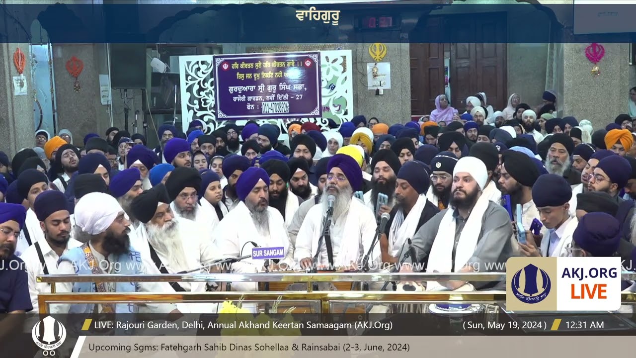 046 Delhi 18May2024 SatEve Rainsabai Keertan Bhai Manpreet Singh Jee