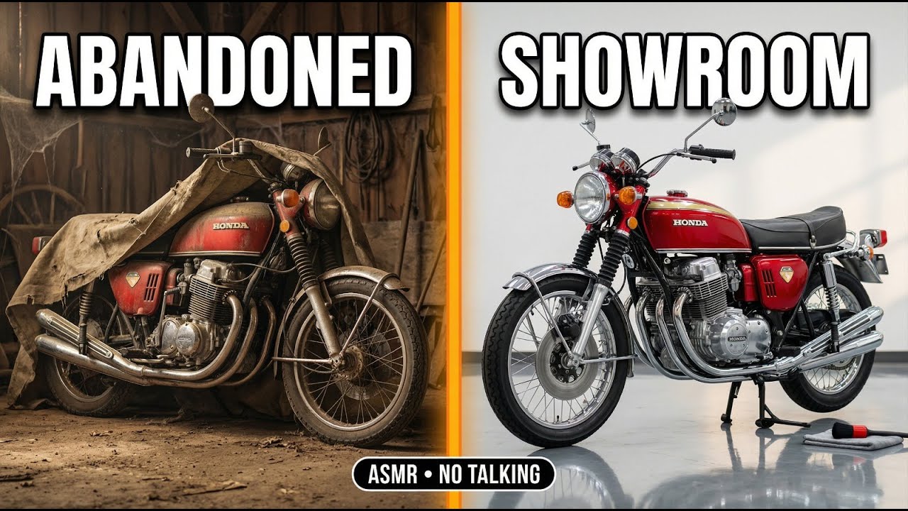 1969 Honda CB750 Full Restoration ASMR (8 Minutes) | Abandoned Barn Find Rebuild to Showroom Clean