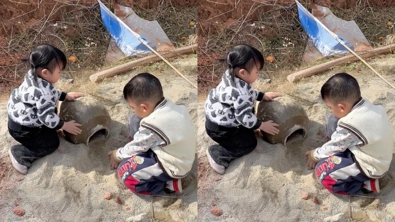 小孩子是不是都很爱玩沙😂😂#记录孩子的点点滴滴 #人类幼崽日常