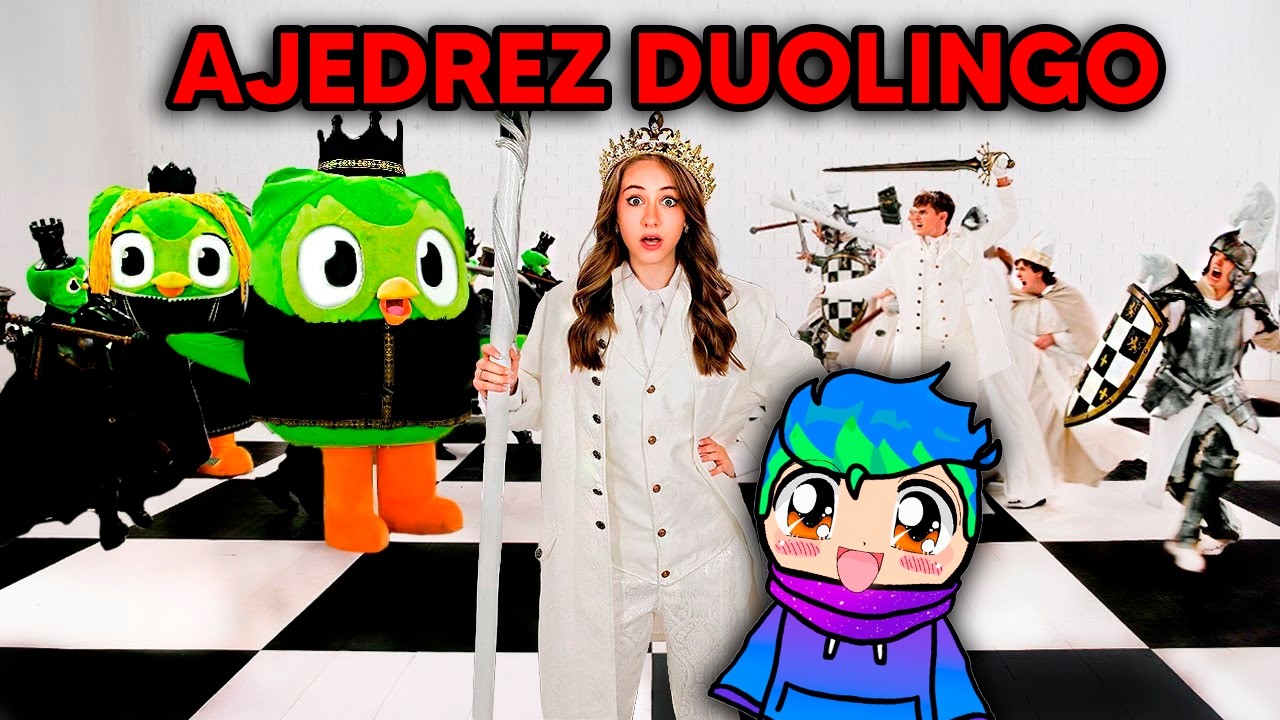 Ajedrez Duolingo en la Vida Real 🧐♟️🍏 / Carlos Infinito REACCIONA a Shiloh y Bros Español