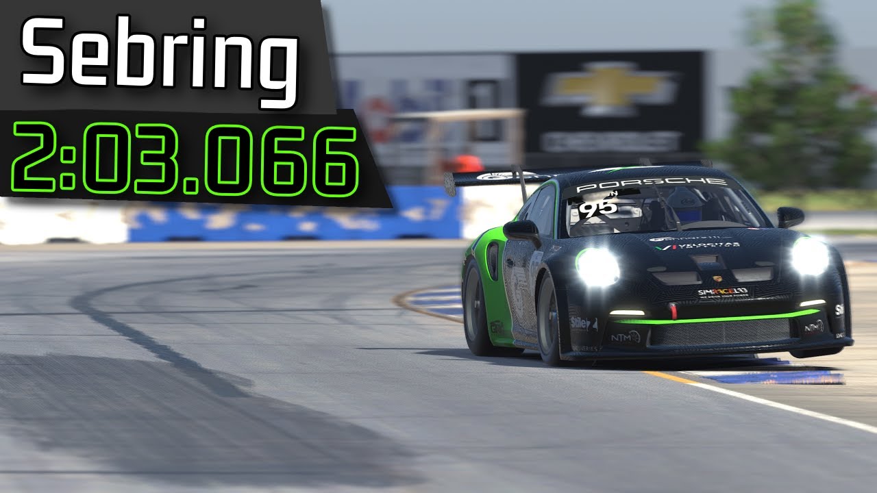 iRacing Porsche 911 GT3 Cup (992) HOTLAP 2:03.066 - 2024 S4 W4 Sebring