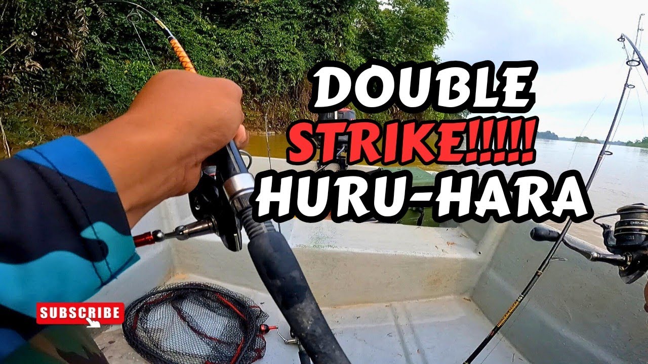 MANCING UDANG GALAH.DOUBLE STRIKE HURU-HARA #vlog117 #unlimitedfishing #unlimitedhobby