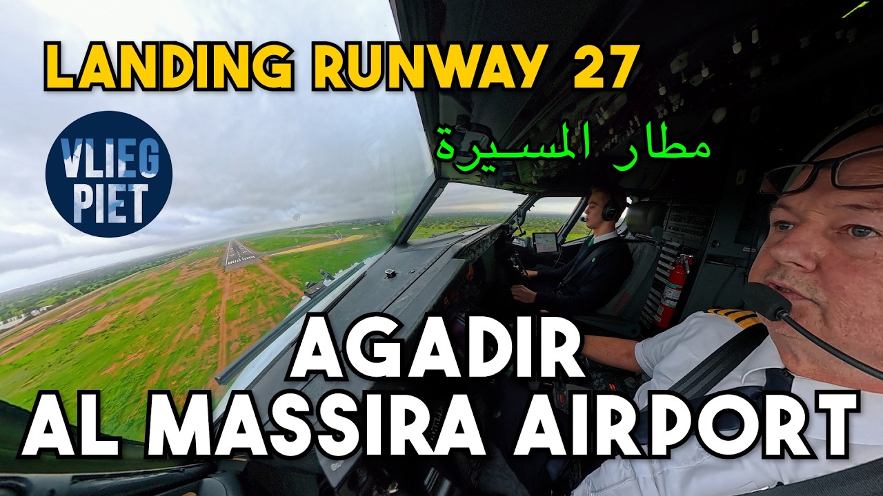 BOEING 737 LANDING IN AGADIR AL MASSIRA | RWY 27 | ATLAS MOUNTAIN VIEWS