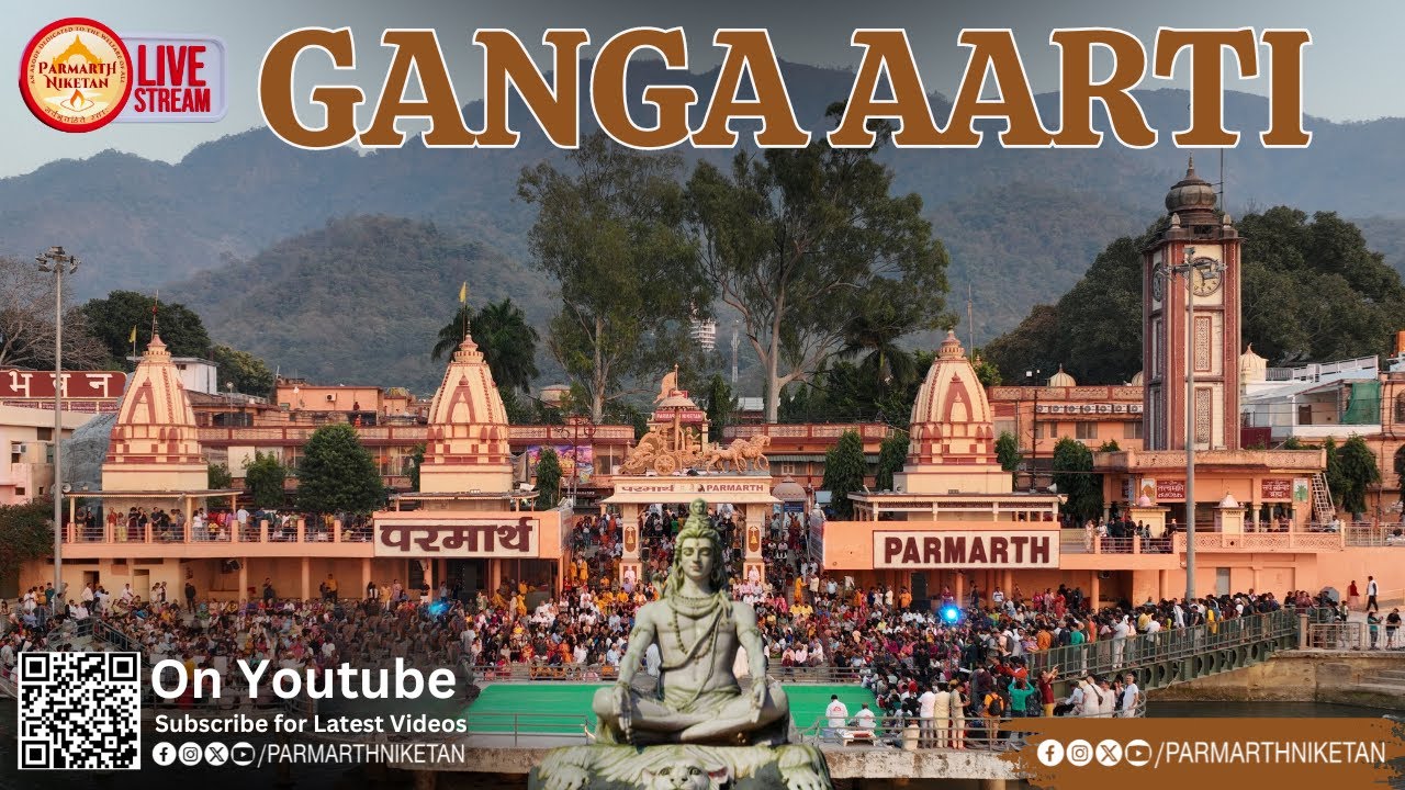 Sacred Ganga Aarti at Parmarth Niketan, Rishikesh || 22 May 2024 ||