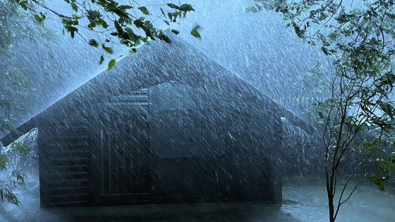 A healing deep sleep in just 3 minutes with the sound of heavy rain and thunderstorms